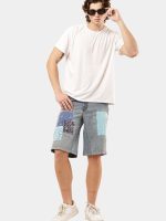 Reworked Bandana Patch Denim Jorts - Image 12