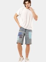 Reworked Bandana Patch Denim Jorts - Image 10