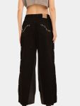 Side Floral Jean – Reworked Baggy Lee Denim with Hand Embroidery