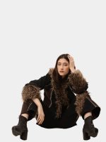 Frost Co-Ord Set – Canvas & Faux Fur Handcrafted Ensemble - Image 4