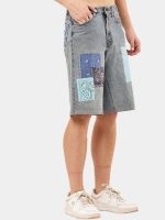 Reworked Bandana Patch Denim Jorts - Image 7