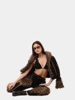 Frost Co-Ord Set – Canvas & Faux Fur Handcrafted Ensemble - Image 3