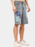 Reworked Bandana Patch Denim Jorts - Image 6