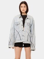 Couture Wave Reworked Denim Jacket - Image 2