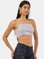 Shirt Check Crop Top - Image 2