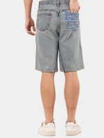 Reworked Bandana Patch Denim Jorts - Image 3