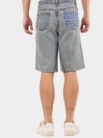 Reworked Bandana Patch Denim Jorts - Image 2