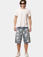 Upcycled Distressed Baggy Denim Jorts - Image 15