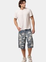 Upcycled Distressed Baggy Denim Jorts - Image 11