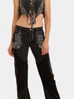 Reworked Bandana & Vintage Black Denim - Image 8