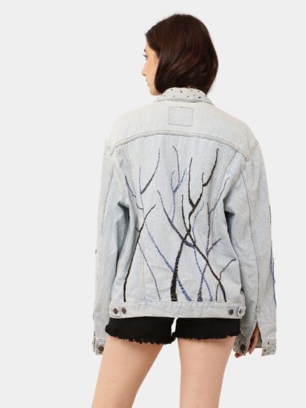 Couture Wave Reworked Denim Jacket