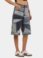 Upcycled Patchwork Denim Jort - Image 6