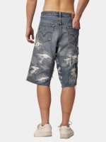 Upcycled Distressed Baggy Denim Jorts - Image 7