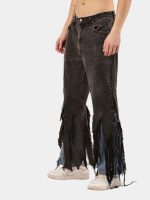 Levi’s Distressed Strip Hem Jeans – Layered Blue Detail - Image 8