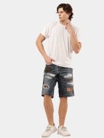 Patch & Distressed Reworked Denim Jorts - Image 19