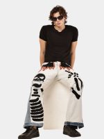 Denim Pants – Skull Embroidered Patchwork - Image 18