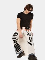 Denim Pants – Skull Embroidered Patchwork - Image 2