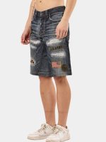 Patch & Distressed Reworked Denim Jorts - Image 9