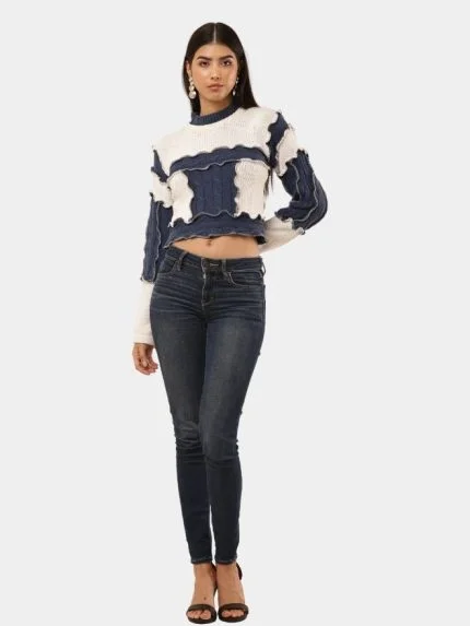 Casual Vintage Crop Sweater