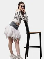 Levi’s Denim & Mesh Layered Skirt - Image 7