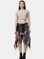 Levi’s & Flannel Patchwork Boho Skirt - Image 10