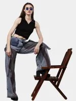Denim Pants with Red Thread Detailing & 3D Pocket Design - Image 6