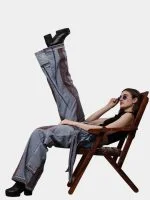 Denim Pants with Red Thread Detailing & 3D Pocket Design - Image 5