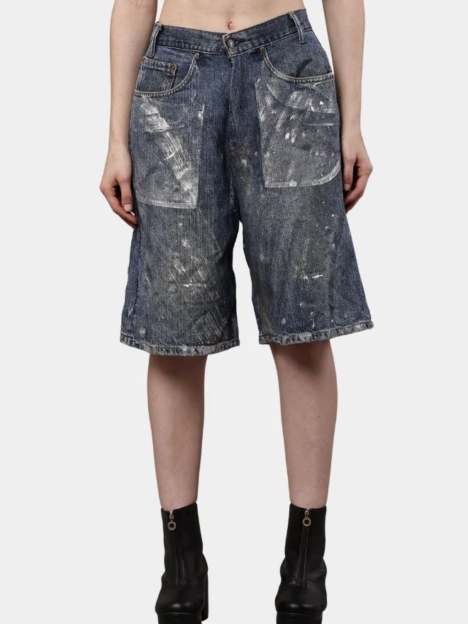 106 Levi’s Silver Foil Jorts - Image 1