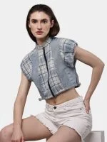 Flannel Check Crop Top - Image 13
