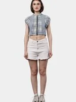 Flannel Check Crop Top - Image 3