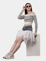 Levi’s Denim & Mesh Layered Skirt - Image 4