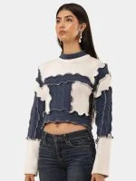 Vintage Cable Knit Crop Sweater