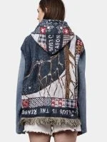 Tapestry & Denim  Hoodie - Image 2