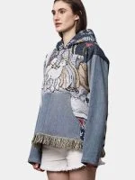 Tapestry & Denim  Hoodie - Image 11