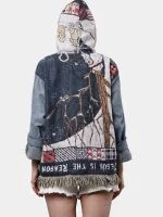 Tapestry & Denim  Hoodie - Image 3