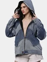 Double Hood Denim Jacket - Image 15