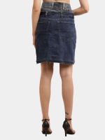 Two-Tone Reworked Denim Skirt - Image 3