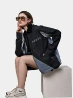 Denim Jacket with Contrast Thread Work - Image 12