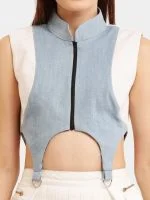 White & Blue Streetwear Co-Ord Set - Image 7