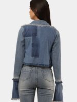 Denim Zip-Up Convertible Shirt Jacket - Image 2