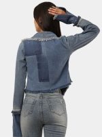 Denim Zip-Up Convertible Shirt Jacket - Image 11