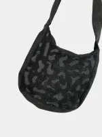 Raw Cut Patchwork Black Tote Bag - Image 3