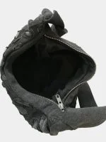 Raw Cut Patchwork Black Tote Bag - Image 2