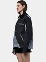 Denim Jacket with Contrast Thread Work - Image 6