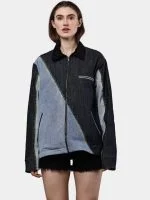Denim Jacket with Contrast Thread Work - Image 5