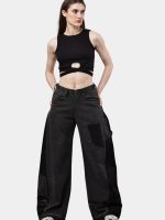 Dual-Tone Baggy Carpenter Pants - Image 8