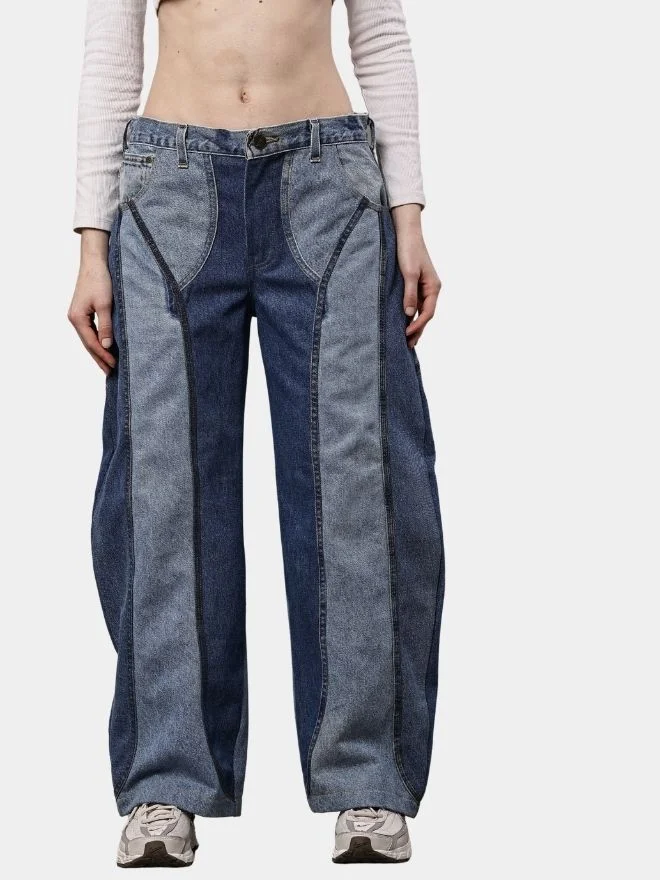 27 Duo-Tone Denim Pants from Vintage Oversized Jeans - Image 1