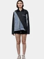 Denim Jacket with Contrast Thread Work - Image 4