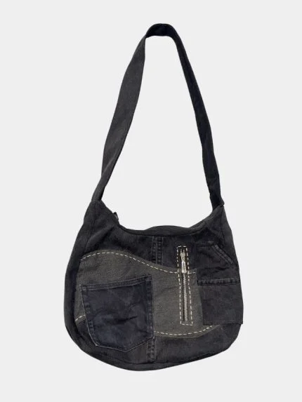 Patchwork Denim Shoulder Bag