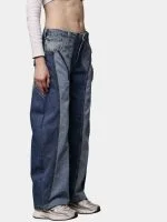 Duo-Tone Denim Pants from Vintage Oversized Jeans - Image 11